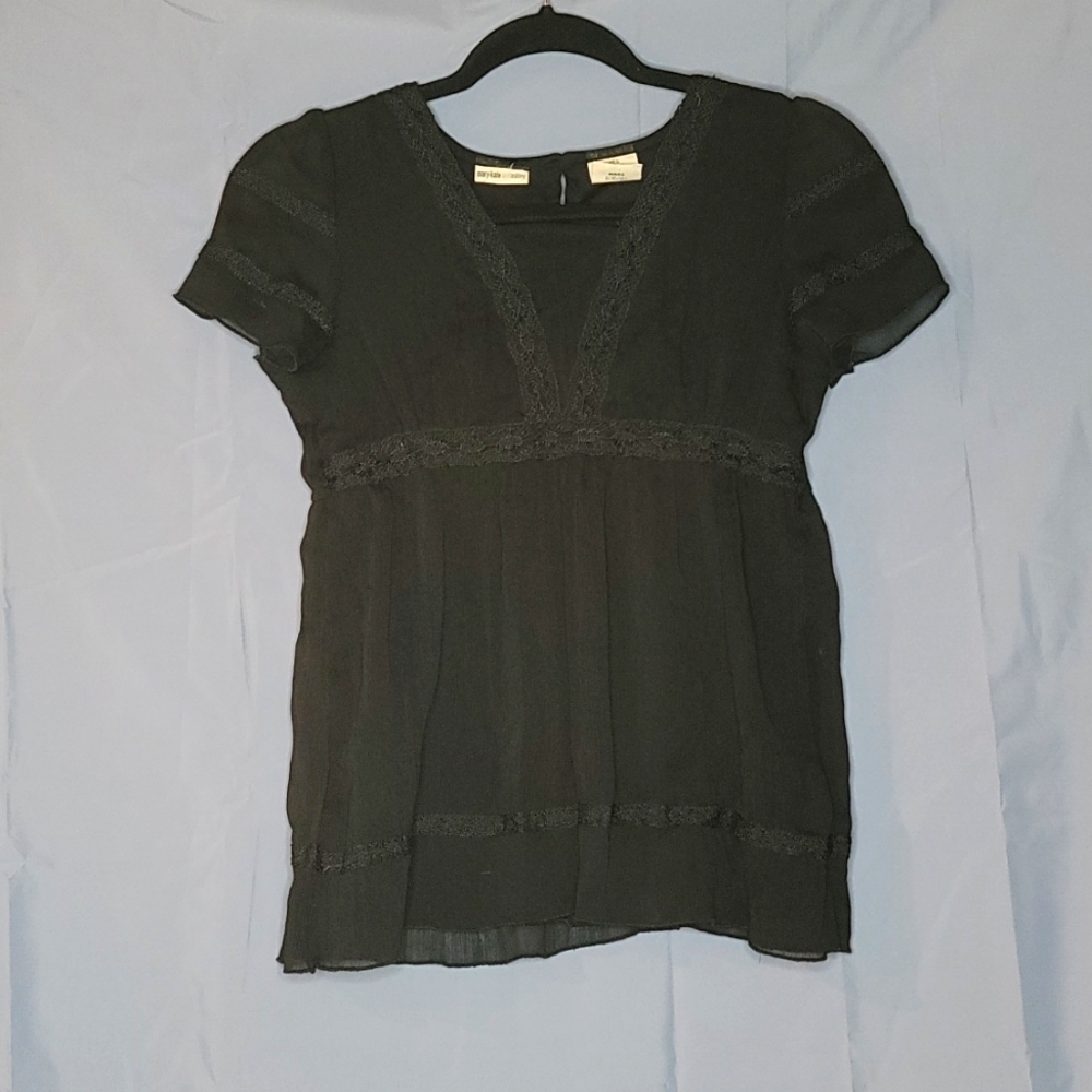 Mary Kate and Ashley black blouse size 8/10 L